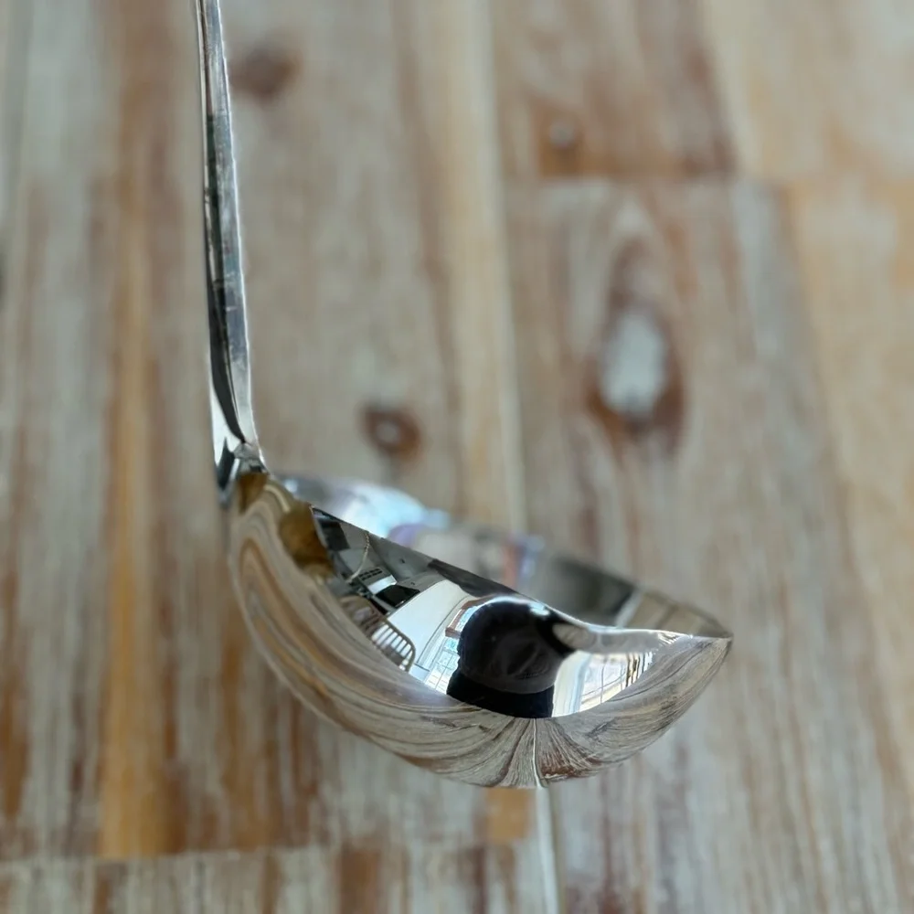 Vintage Italian Silver Plated Ladle and Serving Spoon